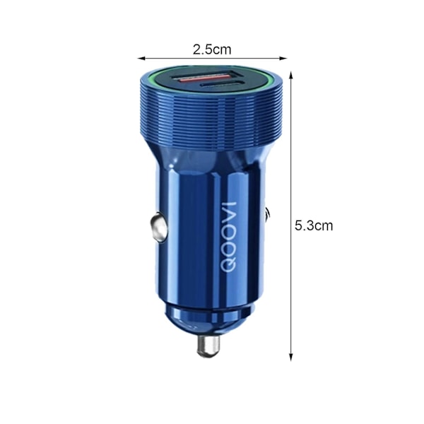 Qoovi Cmc-235 Dual Output Hurtiglading Pd 20w Qc3.0 Usb Type-c Biltelefon C