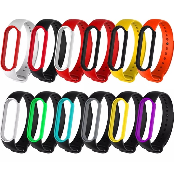 For Xiaomi Mi Band 6 (ca8856) silikonklokkerem Black Yellow