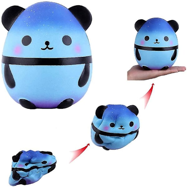Jumbo Squishies Panda Squishy Lelut Kawaii Söpöt Panda Squishy Reliever -lelut pojille ja tytöille Syntymäpäiväjuhlatarvikkeet Blue