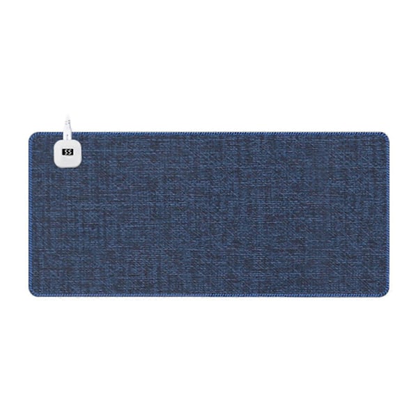 Uppvärmd Musmatta för Skrivbord, Snabb Uppvärmning Vattentät Musmatta för Datorbord 80*33Cm Dark Blue