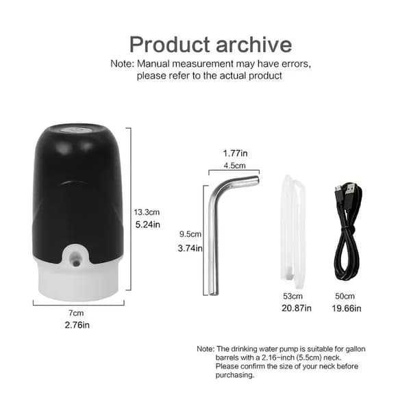 En Elektrisk Drikkevannspumpe, USB-Lading