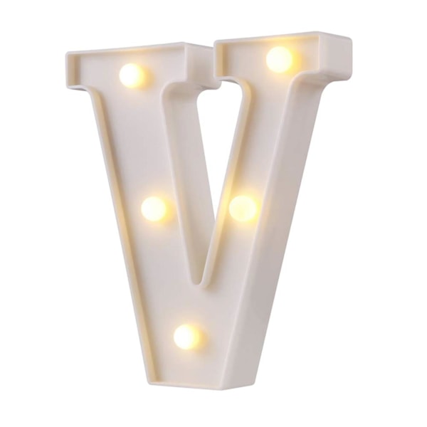 Led Bogstav Lyskontakt Design Vandafvisende Alphabet Bogstav Natlys Lampe Til Fest Klub Bar Bogstav V