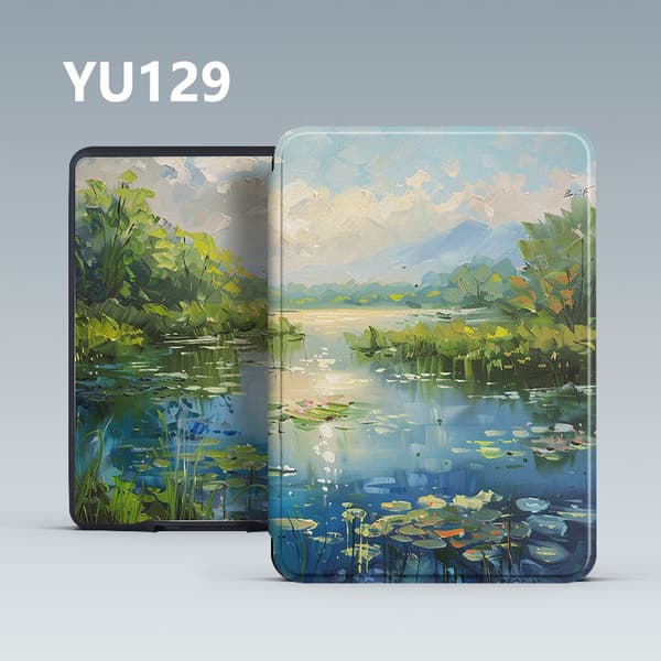 Etui til Kobo Clara Color 6 tommer Modell N367 – Grønn Eng med Håndstropp Riverside