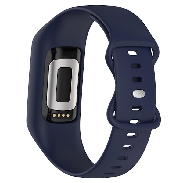 Integreret silikoneurrem til Fitbit Charge 6/5/4/3, urrem med etui Navy Blue