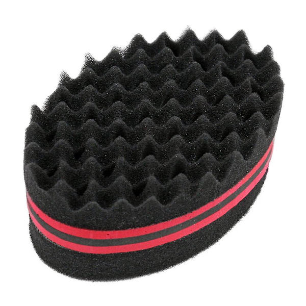 2 stk Små hull Hårtwist Svamp Barber Brush For Dreads Låsing Twist Afro Curl Coil Kampleieverktøy