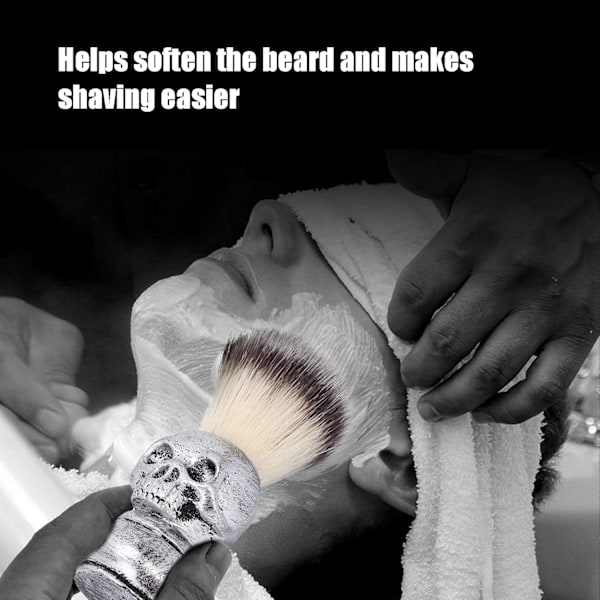 Barberkost med kraniehovedhåndtag (Sølv)