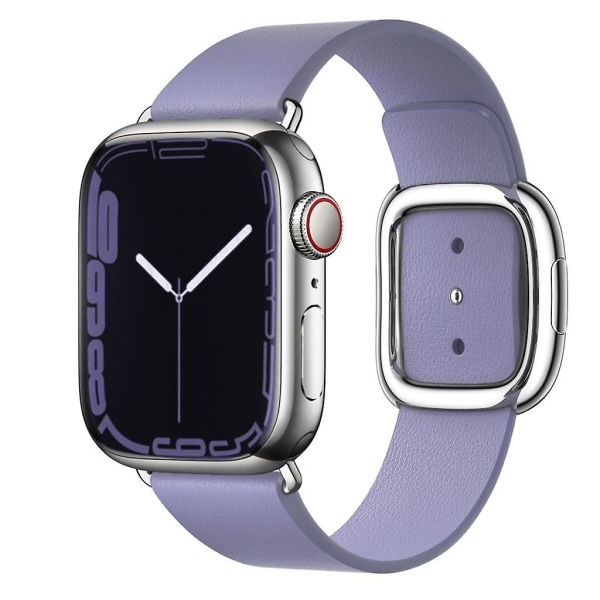 Moderni soljellinen ranneke Apple Watch -rannekkeeseen 45mm 41mmm 44mm/40mm 38 42mm 49mm Correa nahkaranneke Iwatch Serie 3 6 Se 7 8 Ultra 40mm 38mm 41mm lilac color