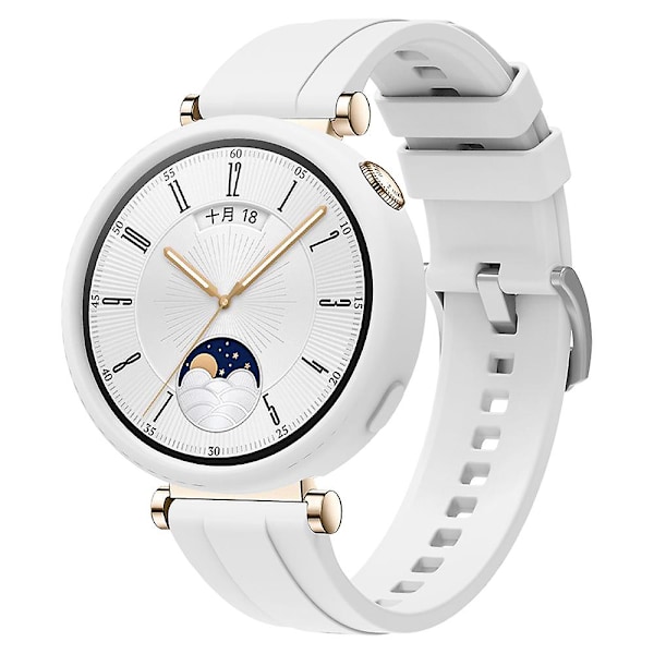 For Huawei Watch GT 4 41mm Myk Silikonklokke Rem Stropp Erstatning Tilbehør White