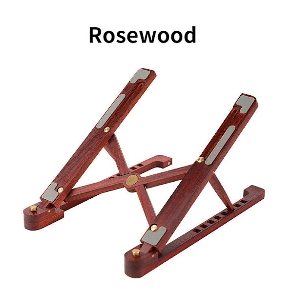 Træ Laptop Stand Foldbar 8 Niveauer Højde Justerbar Bærbar Notebook Holder Computer Support til MacBook Air Pro 11-17 red