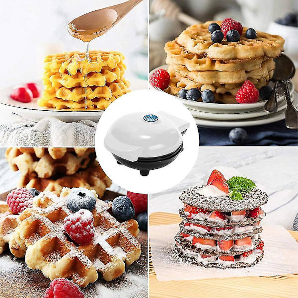 Mini våffelbryggare, liten våffelbryggare, nonstick våffelbryggare för hash browns, keto våfflor lätt att rengöra för individuella pannkakor, kakor, ägg White