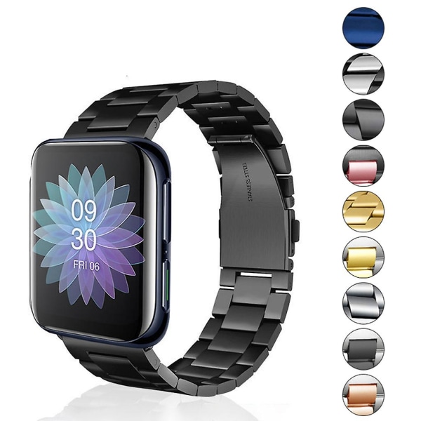Ersättande rostfritt stål för Smart Watch Bältesarmband för watch 41mm 46mm Armbandstillbehör Rose gold