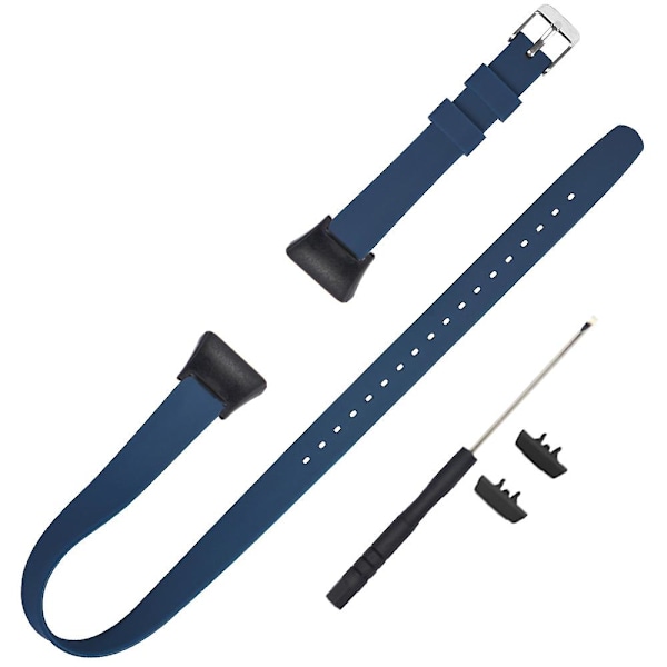 Pitkä silikonihihna Huawei Band 6/ Band 6 Pro / Honor Band 6 -rannekkeelle Midnight Blue