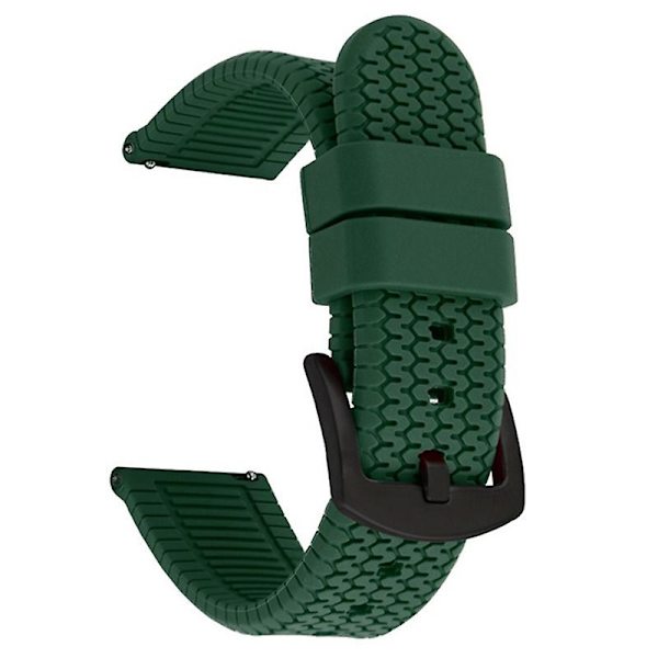 For Huawei Watch GT 4 46mm/ 4 Pro/ 4 41mm Gummirem til ur 22mm Udskiftningsrem Army Green Black
