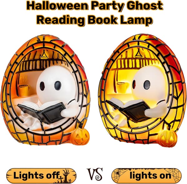 Halloween Spøgelse Læselampe Med Flimrende Effekt