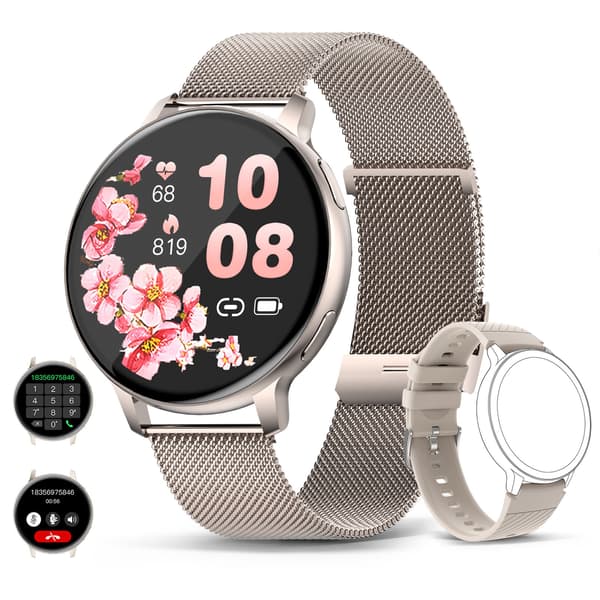 Smartwatch S53, 1,39 tommer rund skærm Bluetooth-opkald skridttælling søvn (sølv)