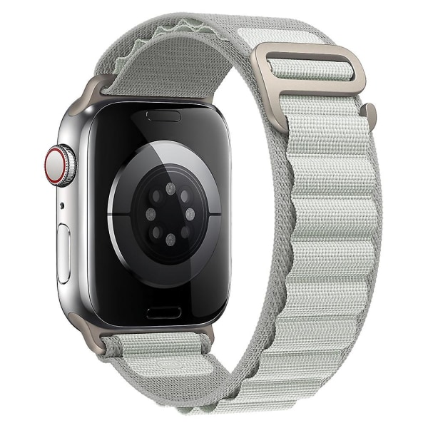 Alpine Loop Band För Apple Watch Rem 49mm 44mm 40mm 45mm 41mm 42mm 38mm 38 40 44 45 Mm Armband Iwatch Ultra Series 7 6 3 Se 8 38 40 41mm light gray