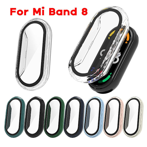Watch Hard Case för Mi-Band 8 Screen Bumper-Shell Protector-Stötsäkert hölje Transparent