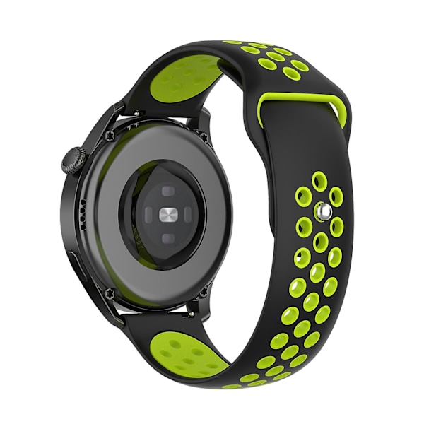 Kaksiväriset säädettävät silikoniset rannekkeet Huawei Watch 3/Watch 3 Pro/Teal -kellolle, 22 mm Black H