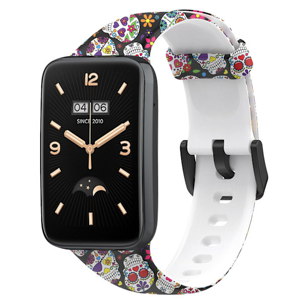 Xiaomi Mi Band 7 Pro -urheiluranneke, pehmeä silikoni, kuviollinen tulostus, vaihdettava ranneke, vakiokoko Color Heads