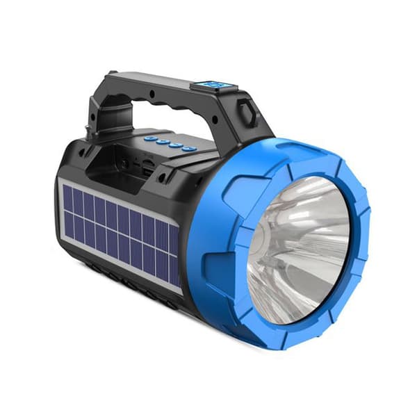 Bluetooth-aurinkokenno-LED-taskulamppu (sininen)