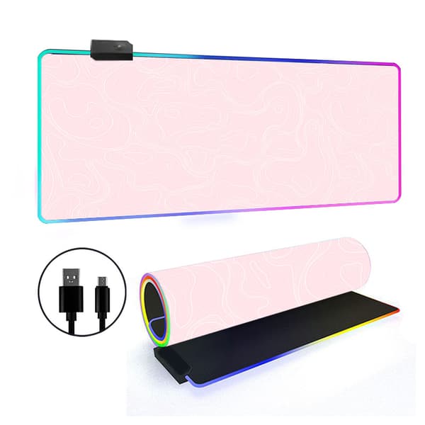 Musematte - Rgb Stor Topografisk Kontur Skrivebordsmatte (Stil 3, 300*800*3Mm)