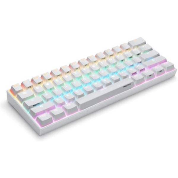 Anne Pro 2 trådlöst mekaniskt tangentbord - Bluetooth - RGB-bakgrundsbelysning - Programmerbara tangenter - Vit