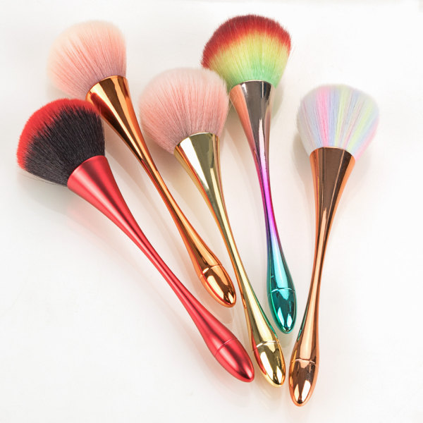 Rose Gold Powder Blush Brush Professionel make-up børste Stor kosmetisk ansigtskont. brocha colorete Make Up Tool 2