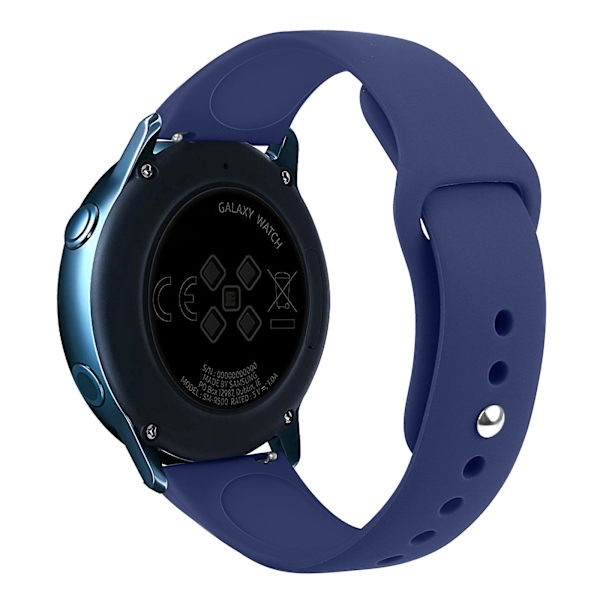Til Samsung Galaxy Watch Active2 Bluetooth-version 40mm Smart Watch ensfarvet silikoneur Blue
