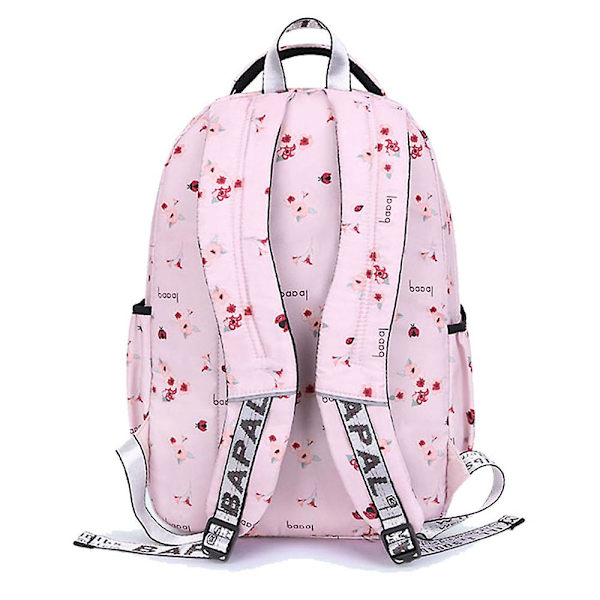 vedenpitävä koulureppu print pink