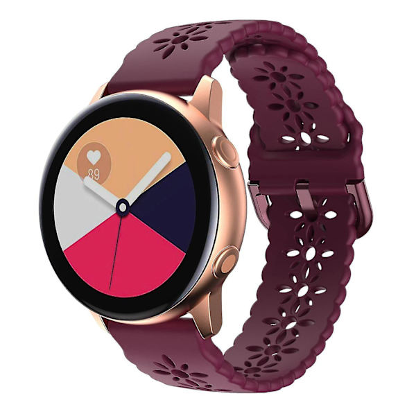 Rannekkeet Samsung Galaxy Watch 5 40mm/44mm/Watch 5 Pro 45mm - Rannekoru Ontto Luumu Kukka Wine red, Wine Red A Samsung Galaxy Watch 5