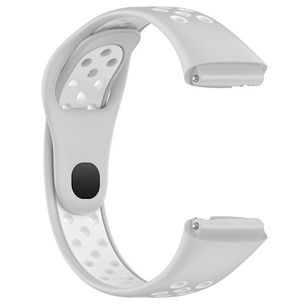For Xiaomi Redmi Watch 3 Lite / Watch 3 Active Bicolor Watch Bands Silikone Hurtigudløselig Udskiftningsurrem Grey White