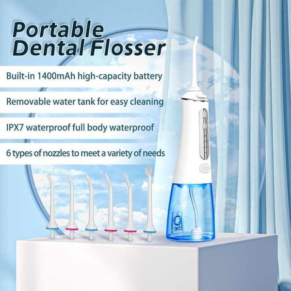 Oral Irrigator - 6 dyser 4 motoriserte spylemoduser 300 ml