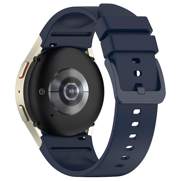 20mm Silikonklokkebånd til Samsung Galaxy Watch6 40mm/44mm/watch6 Classic 43mm/47mm, Fargerik spenne Midnight Blue