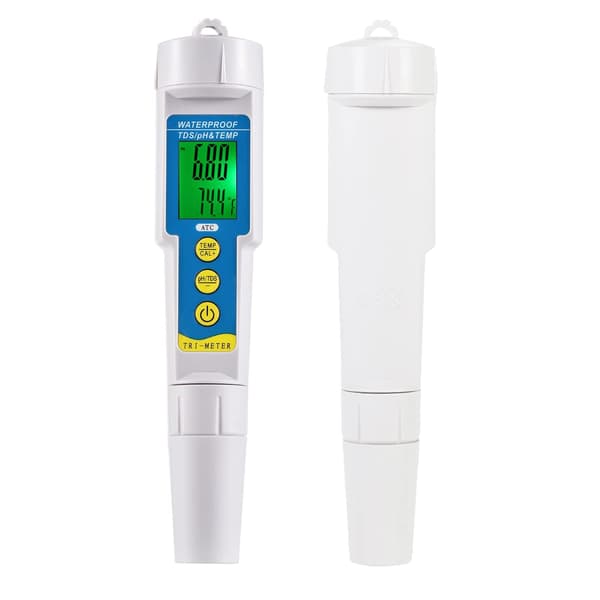 Digital PH-måler, 3-i-1 PH/EC/temperaturmåler for vannkvalitet