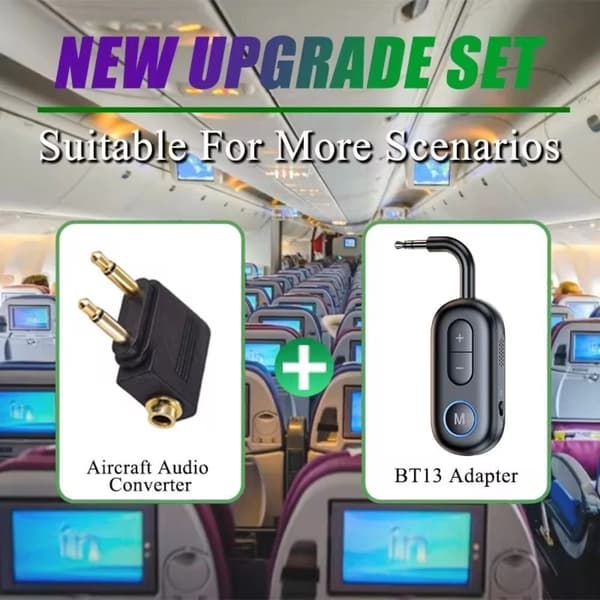 Bluetooth-modtager med 3,5 mm Aux-lydstik, Bt13 med adapterstik