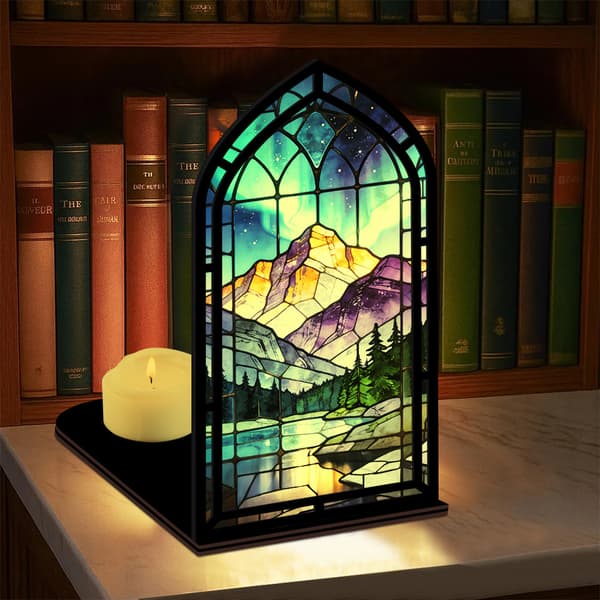 Fantasy bokkrok for bokelskere, med stearinlyslampe Mountain