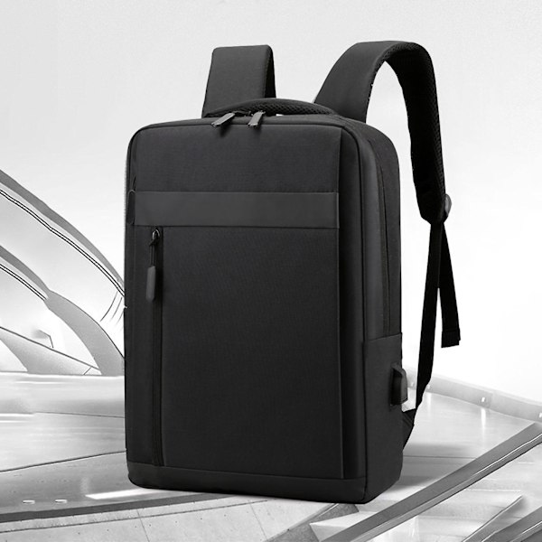 Liiketoiminnan reppu, vedenpitävä laukku matkustamiseen ja lentoihin, sopii 15,6 tuuman kannettavalle tietokoneelle, jossa USB-latausportti Black