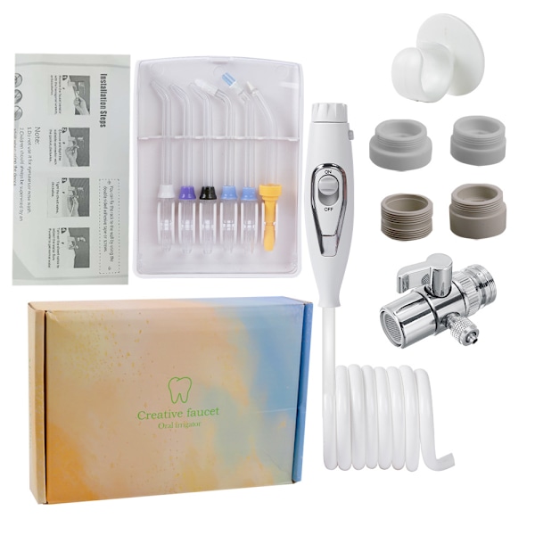 Oral Irrigator - Hane Tilslutning, Manuel Oral Rengøring, 5 Dyser