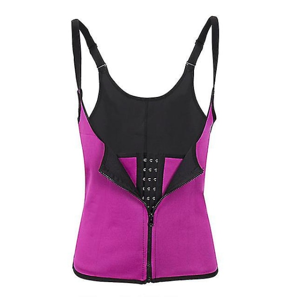 3 Clip&1 Zip 6 Stålbenad waist trainer Sportträning Kroppsformare Magkontroll M Red