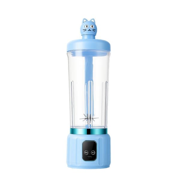 Blender, 12 kniver, USB-lading reisejuicekopp (blå)
