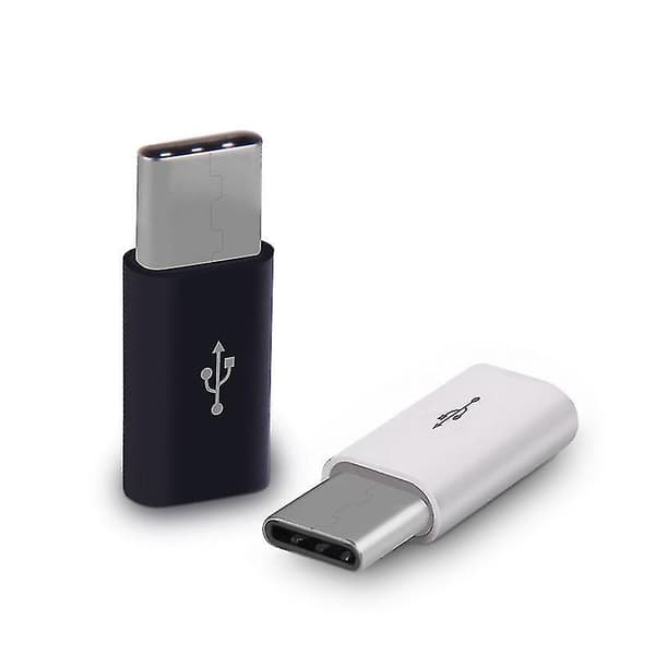 5st Liten Micro USB till Usb-c Adapter Mobiltelefon Adapter Typ-c Interface Data Line Converter För Samsung Xiaomi Huawei Black