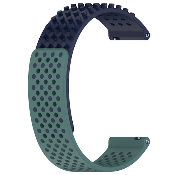 Silikonklockarmband 20 mm Andningsbart klockarmband för Garmin Vivoactive 5/garminactive 5/venu Sq 2 Midnight Blue Olive Green