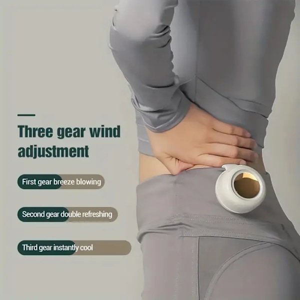 Blæser - Bærbar Bladløs Elektrisk Blæser, 3-Hastigheds Justerbar Hastighed Med Hængende Bælte Design (Grøn)