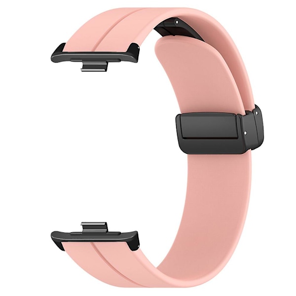 Silikone urrem til Xiaomi Smart Band 8 Pro, med magnetisk foldelås Pink