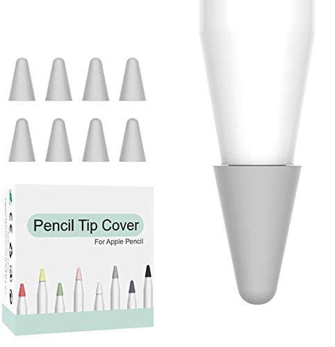 Etui - 8 stk silikonpennbeskytterhette for Apple Pencil 1./2. (grå)