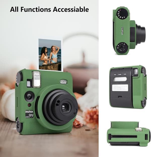 Fodral - För Instax Mini 99 Instantkamera, Silikonskydd (Grön)