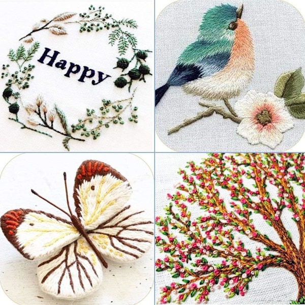 Broderigarn Blødt Bomuld Perfekt til Venskabsarmbånd, Broderi, Korssting (447 stk)