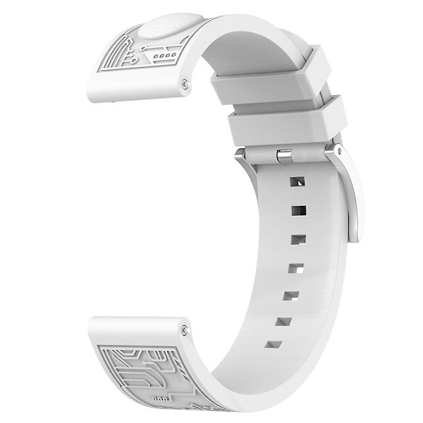 Samsung Galaxy Watch6 44mm / Huawei Watch GT 3 42mm / Garmin vivoactive 5 Yleinen 20mm Pehmeä Si White