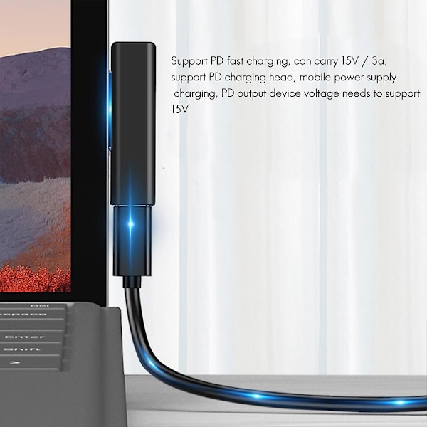 Type-C til Surface PD Hurtigopladning Stikadapter til Surface 3 4 5 6 Stik USB-C TypeC Surface Book