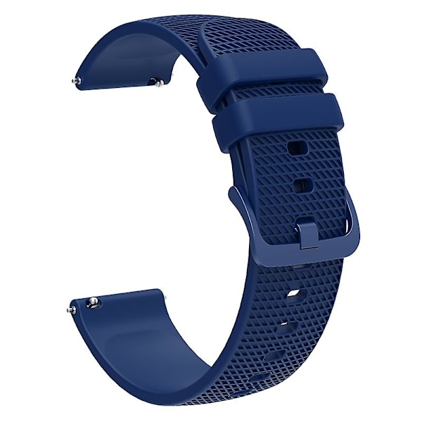 18mm ruudullinen silikonihihna Garmin Venu 3s / Forerunner 265s -kellolle Navy Blue